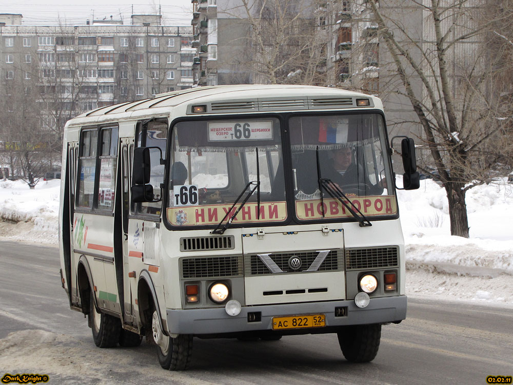 Нижегородская область, ПАЗ-32054 № АС 822 52