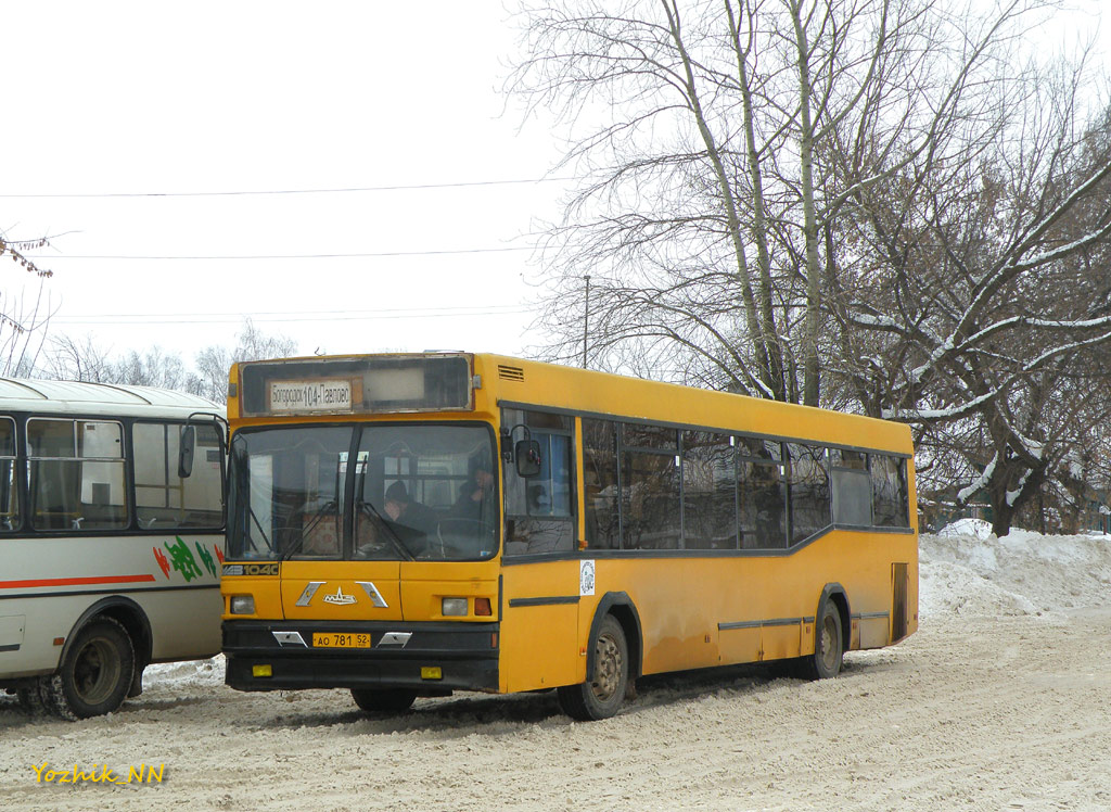 Нижегородская область, МАЗ-104.С21 № АО 781 52