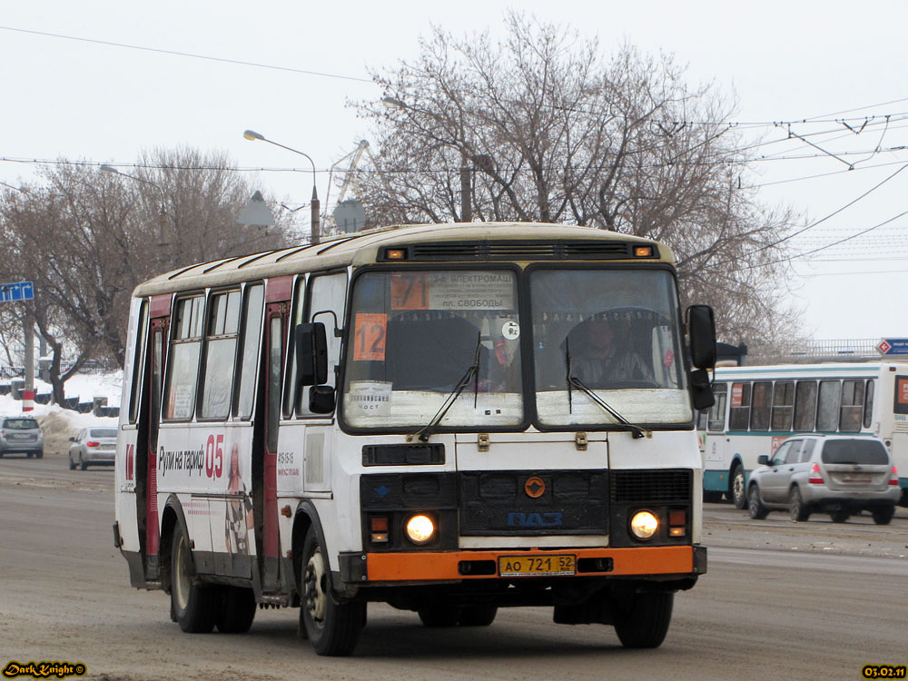 Нижегородская область, ПАЗ-4234 № АО 721 52