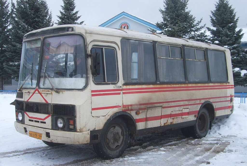 Калужская область, ПАЗ-3205-110 № АВ 619 40