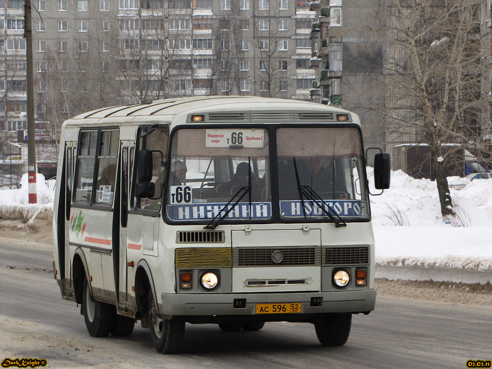 Нижегородская область, ПАЗ-32054 № АС 596 52