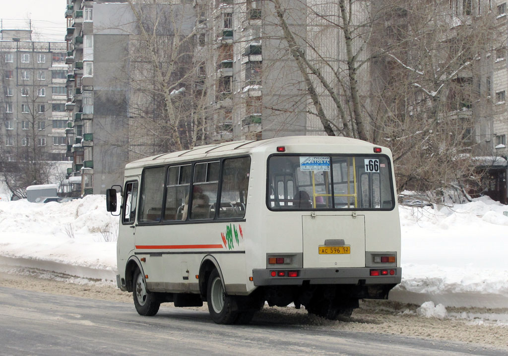 Нижегородская область, ПАЗ-32054 № АС 596 52