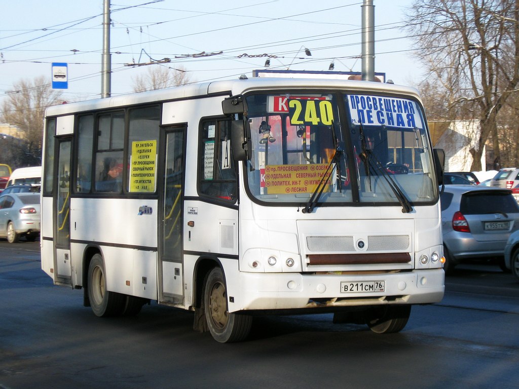 Санкт-Петербург, ПАЗ-320402-03 № В 211 СМ 76