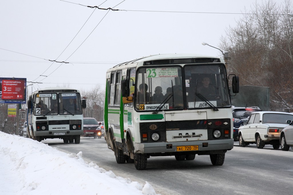 Томская область, ПАЗ-32054 № Е 948 НО 70; Томская область, ПАЗ-32051-110 № АС 720 70