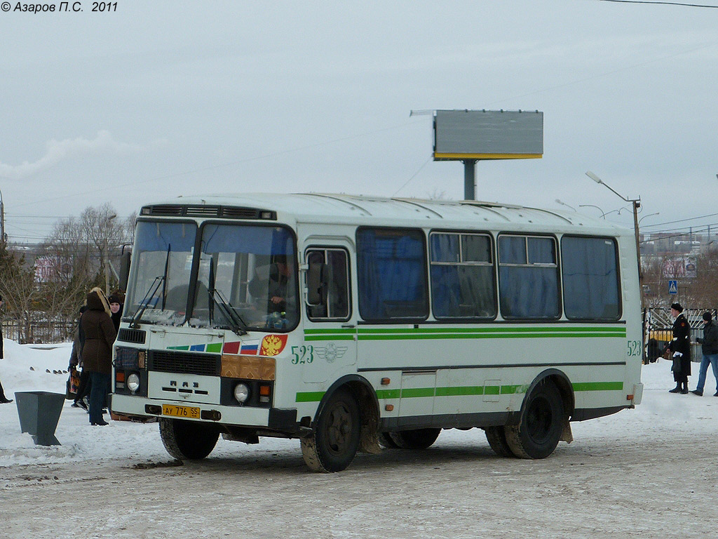 Omsk region, PAZ-3205-110 № 523