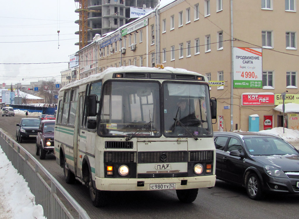 Нижегородская область, ПАЗ-3205-110 № С 980 ТУ 52