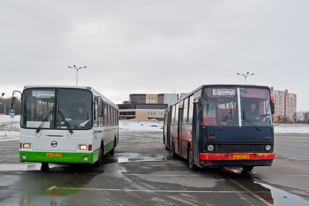 Рязанская область, ЛиАЗ-5256.26 № 0445; Рязанская область, Ikarus 280.03 № 0911; Рязанская область — Разные фотографии