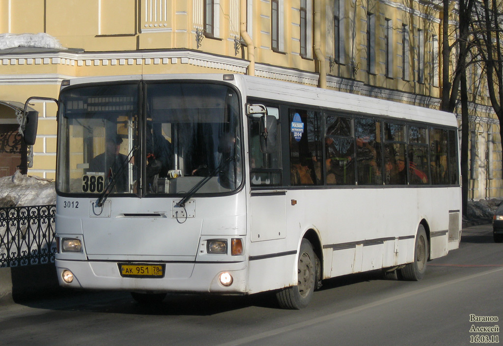 Санкт-Петербург, ЛиАЗ-5256.25 № 3012