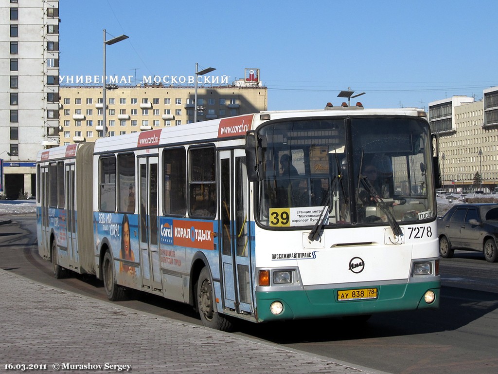 Санкт-Пецярбург, ЛиАЗ-6212.00 № 7278