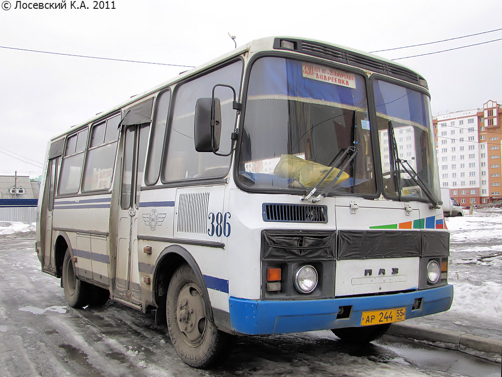 Омская область, ПАЗ-32054 № 386