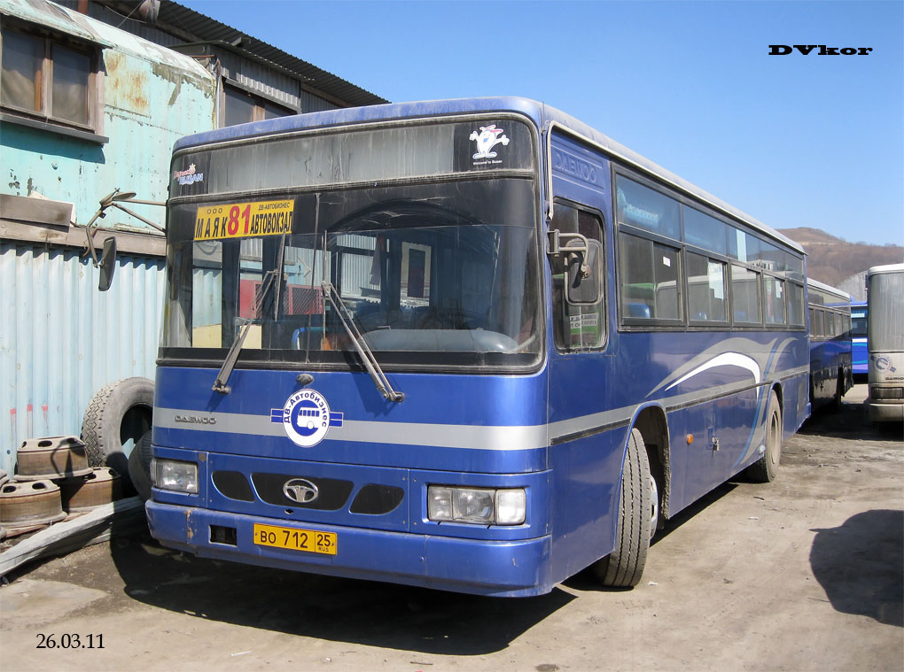 Приморский край, Daewoo BS106 Royal City (Busan) № ВО 712 25