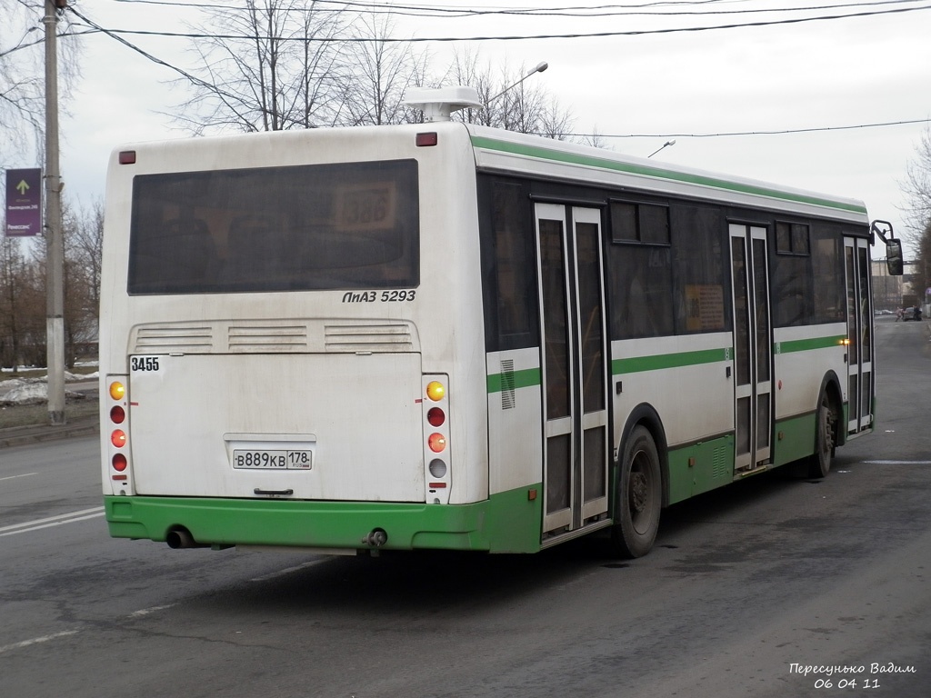 Санкт-Петербург, ЛиАЗ-5293.53 № 3455