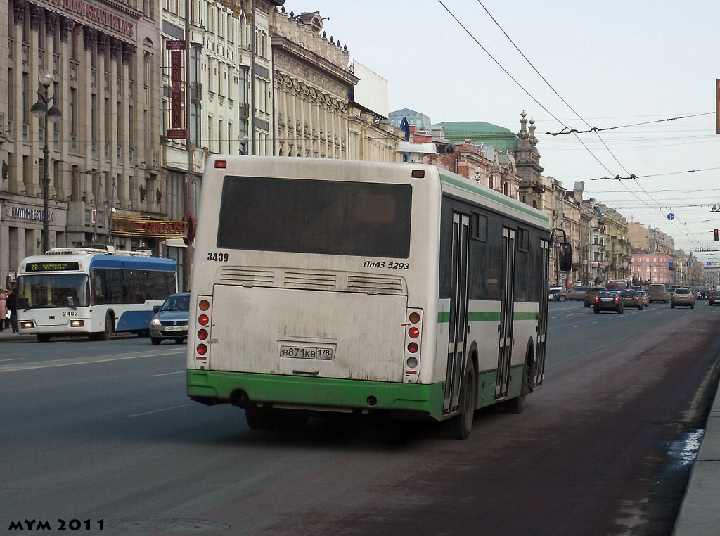 Санкт-Петербург, ЛиАЗ-5293.53 № 3439