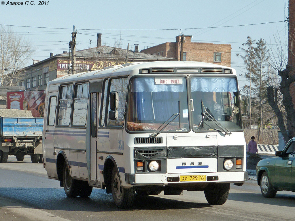 Омская область, ПАЗ-32053 № 350