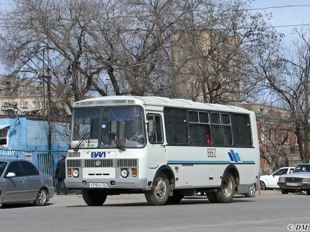 Волгоградская область, ПАЗ-32053 № 662