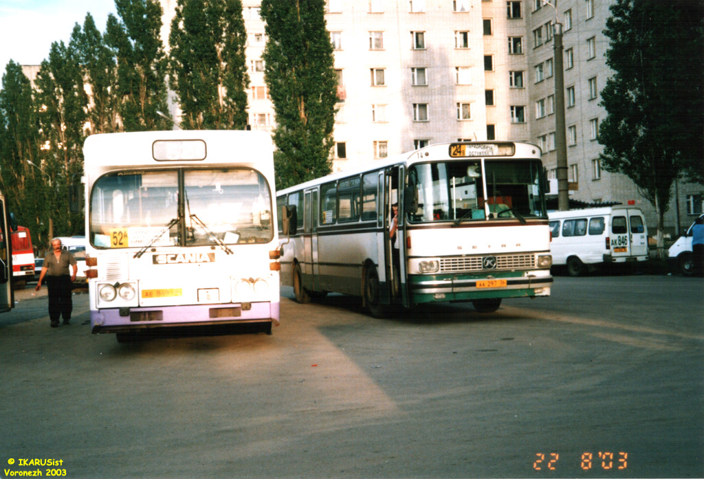 Voronezh region, Scania CR112 č. АЕ 849 36; Voronezh region, Setra S140ES č. АА 297 36