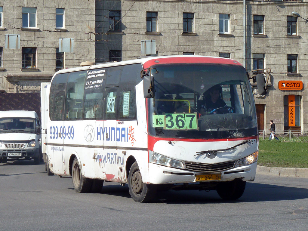 Санкт-Петербург, Yutong ZK6737D № АР 244 78