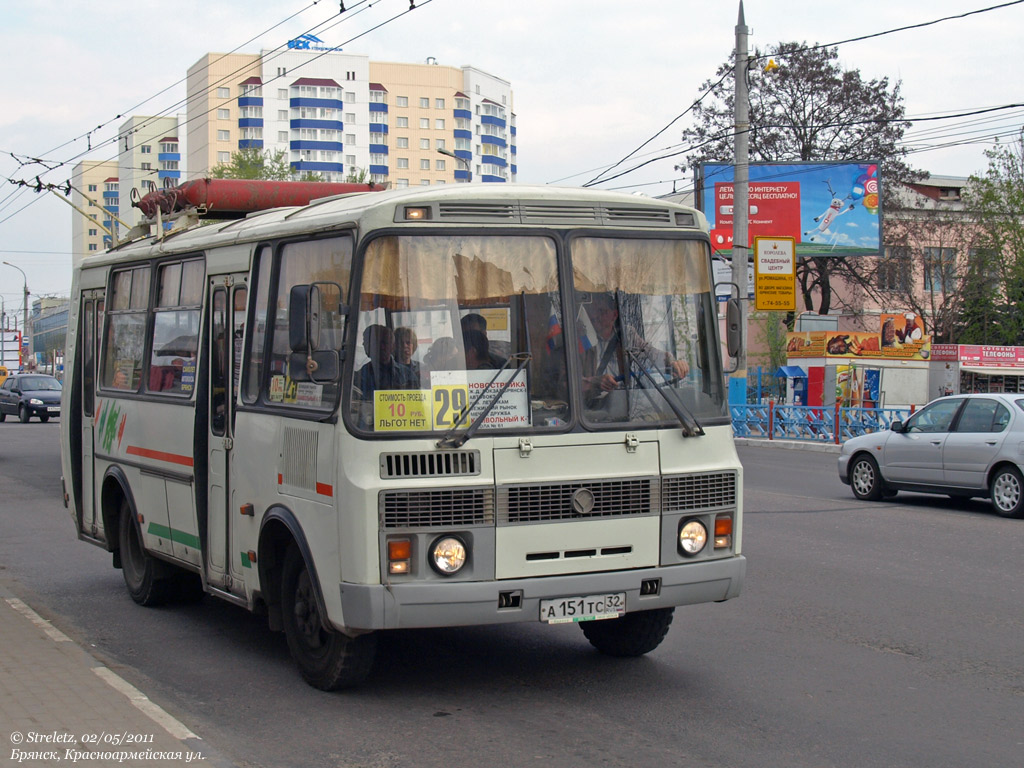 Брянская область, ПАЗ-32054 № А 151 ТС 32