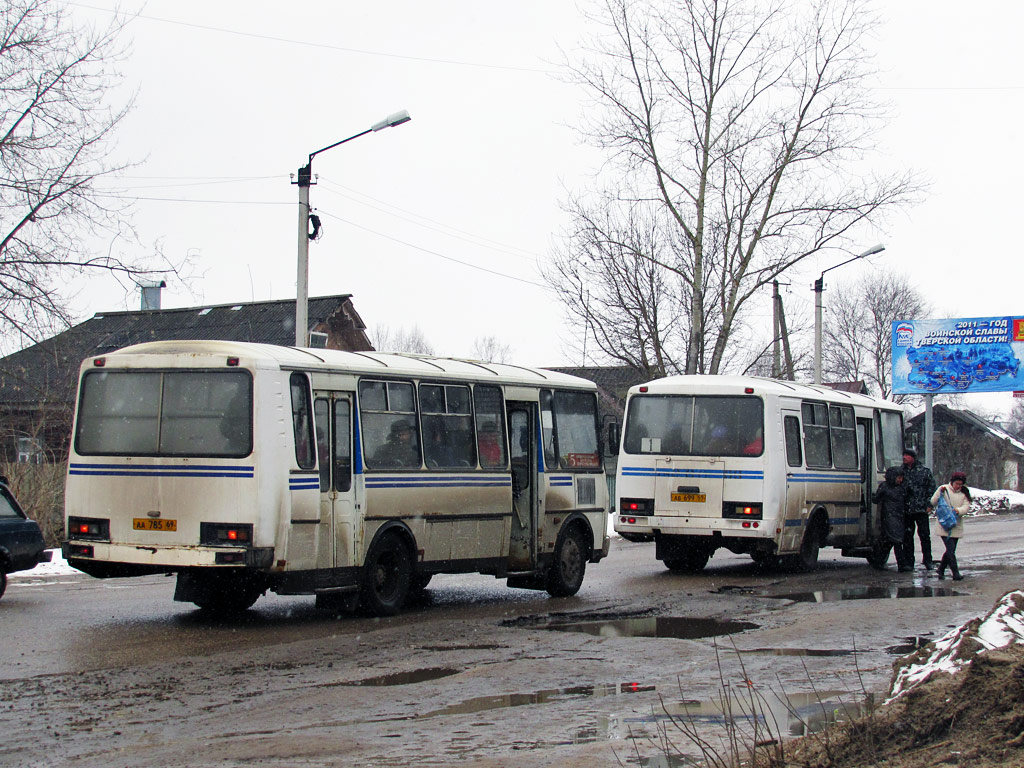 Тверская область, ПАЗ-4234 № АА 785 69; Тверская область, ПАЗ-3205-110 № АВ 699 69