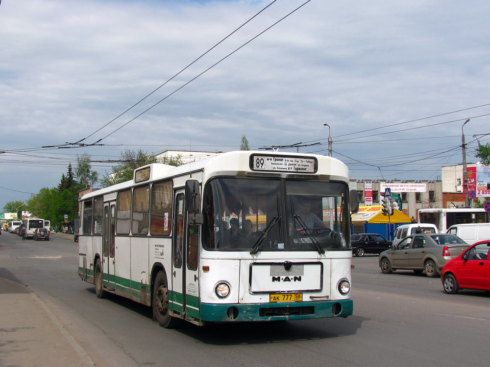 Пензенская область, MAN 192 SL200 № АК 777 58