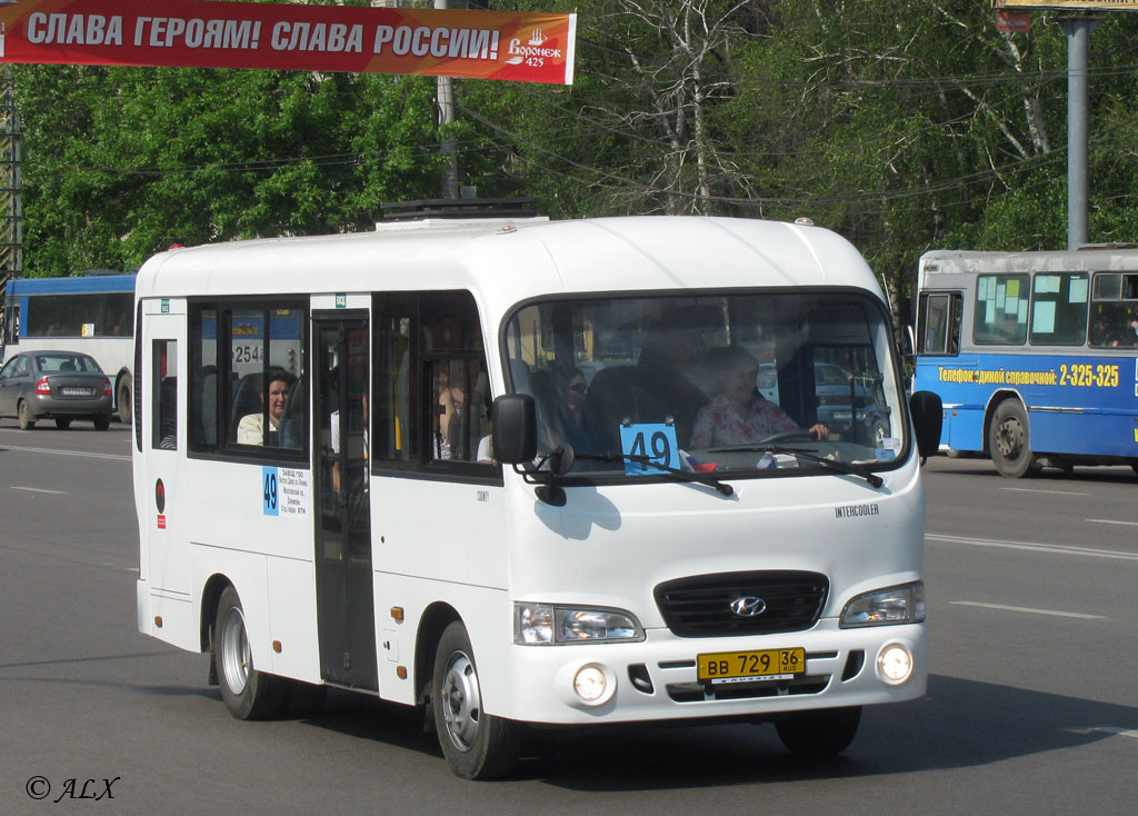 Воронежская область, Hyundai County SWB C08 (ТагАЗ) № ВВ 729 36