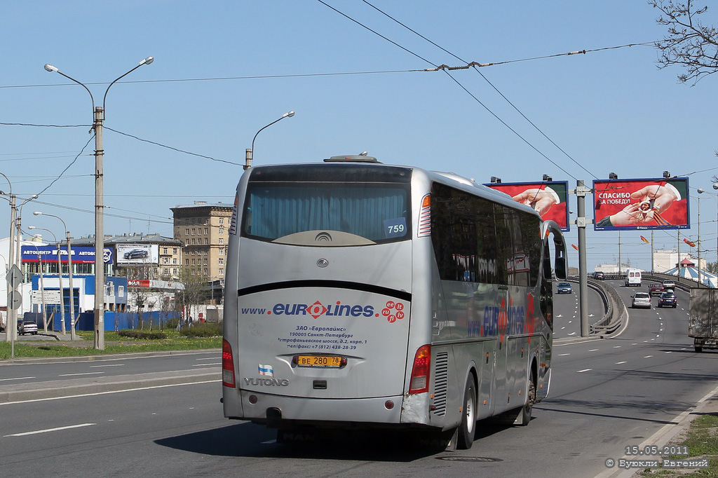 Санкт-Петербург, Yutong ZK6129H № ВЕ 280 78