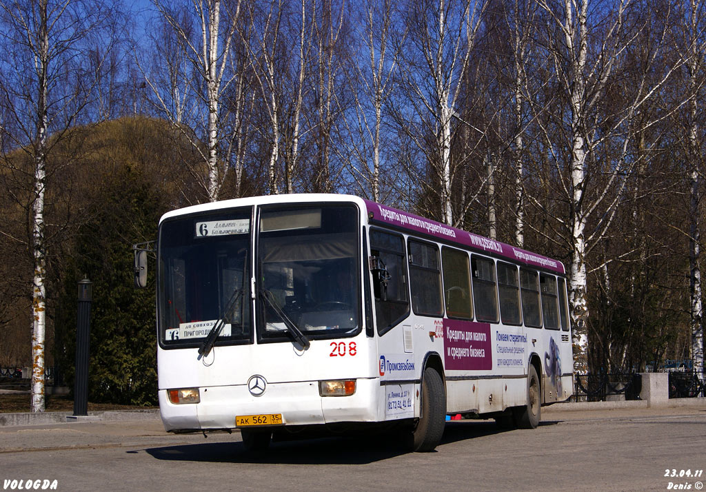 Вологодская область, Mercedes-Benz O345 № 208