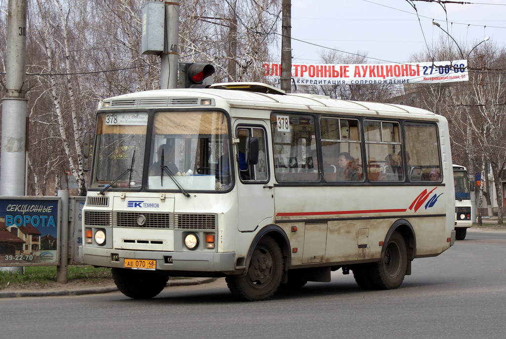 Липецкая область, ПАЗ-32054 № АЕ 070 48