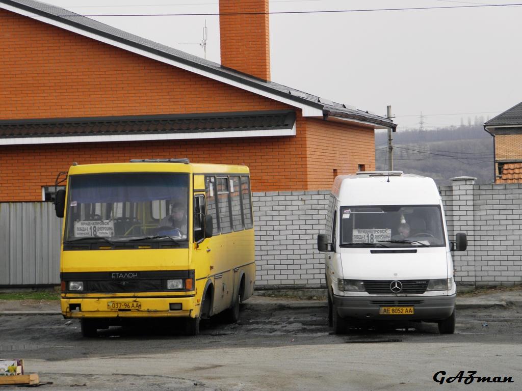 Днепропетровская область, БАЗ-А079.04 "Эталон" № 037-96 АА; Днепропетровская область, Mercedes-Benz Sprinter W903 312D № AE 8052 AA