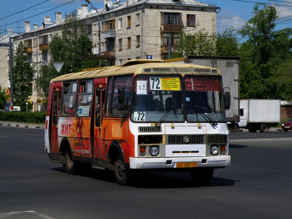 Нижегородская область, ПАЗ-32054 № АР 089 52