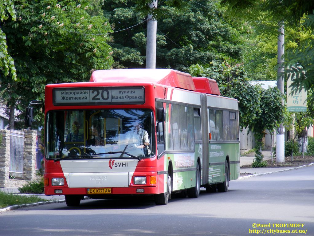 Хмельницкая область, MAN A18 NG232 CNG № BX 0333 AA