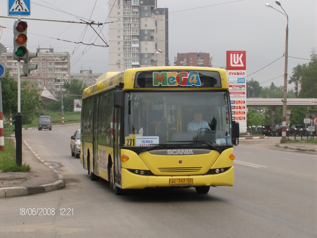 Нижегородская область, Scania OmniLink II (Скания-Питер) № АС 747 52