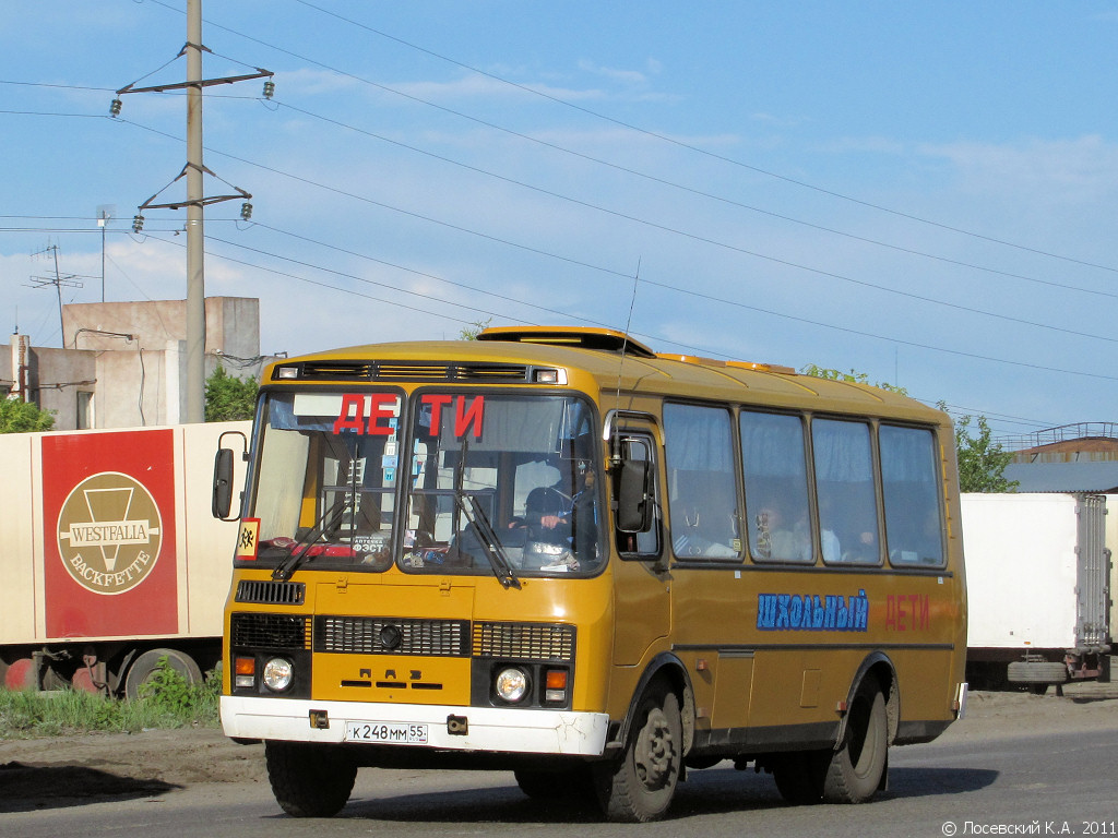 Омская область, ПАЗ-32053-60 № К 248 ММ 55