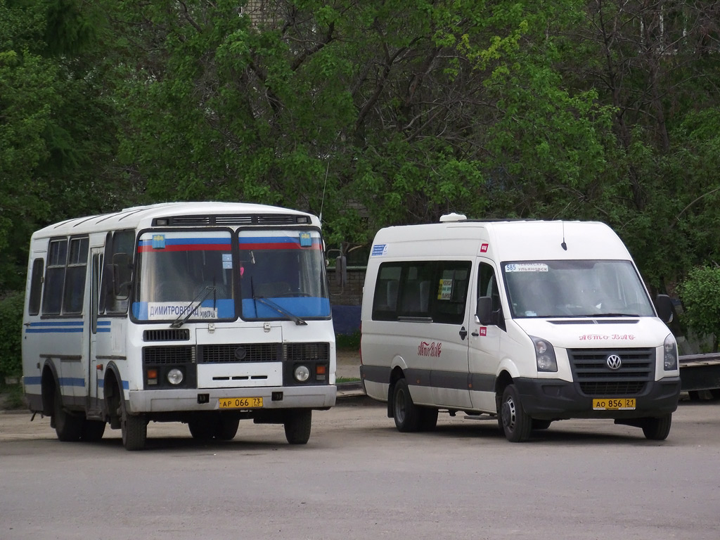 Ульяновская область, ПАЗ-32053 № АР 066 73; Чувашия, Луидор-223312 (Volkswagen Crafter) № АО 856 21