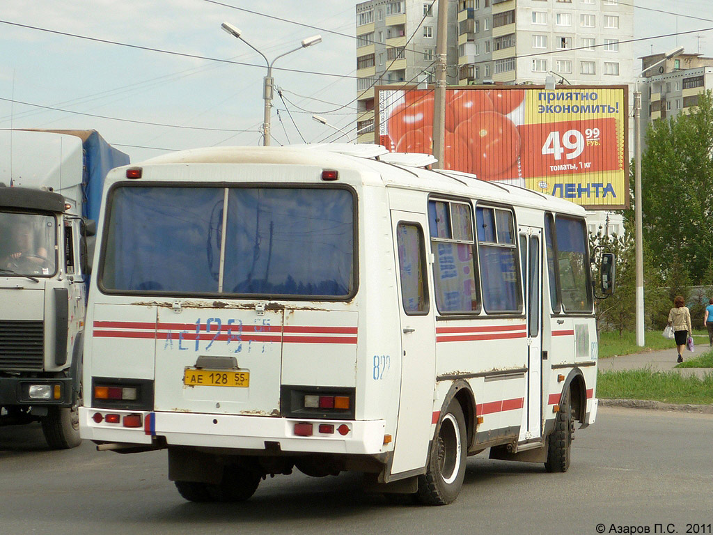 Омская область, ПАЗ-32053 № 822