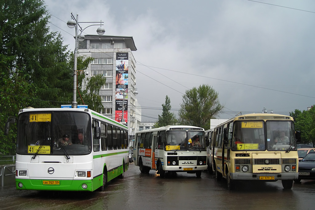 Пермский край, ЛиАЗ-5256.35 № АК 707 59; Пермский край, ПАЗ-4234 № АР 645 59; Пермский край, ПАЗ-4234 № АР 979 59