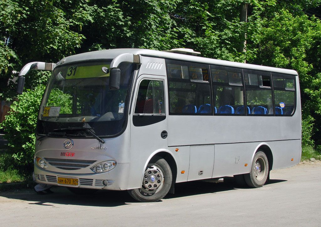 Ростовская область, Higer KLQ6720B1G № АМ 670 61