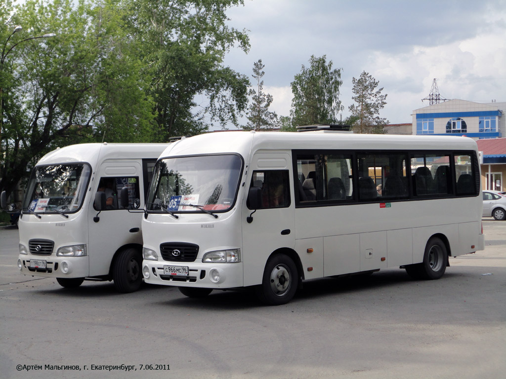 Свердловская область, Hyundai County LWB C11 (ТагАЗ) № Т 198 ЕТ 96; Свердловская область, Hyundai County LWB C11 (ТагАЗ) № С 966 МС 96