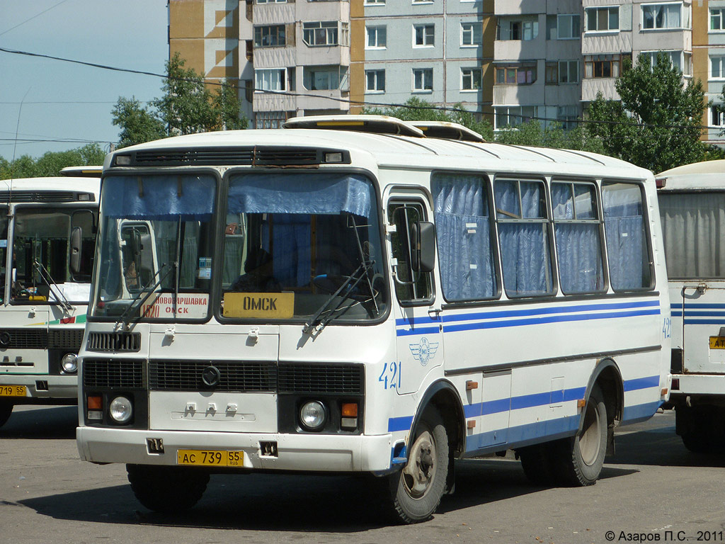 Омская область, ПАЗ-32053 № 421