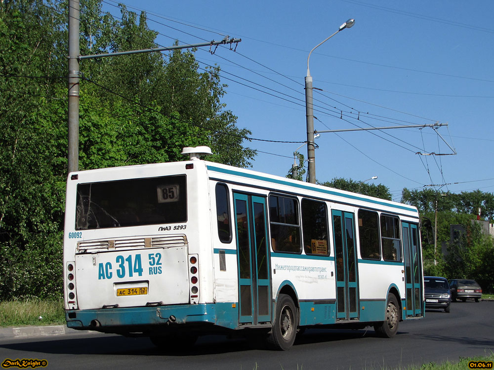 Нижегородская область, ЛиАЗ-5293.00 № 60092