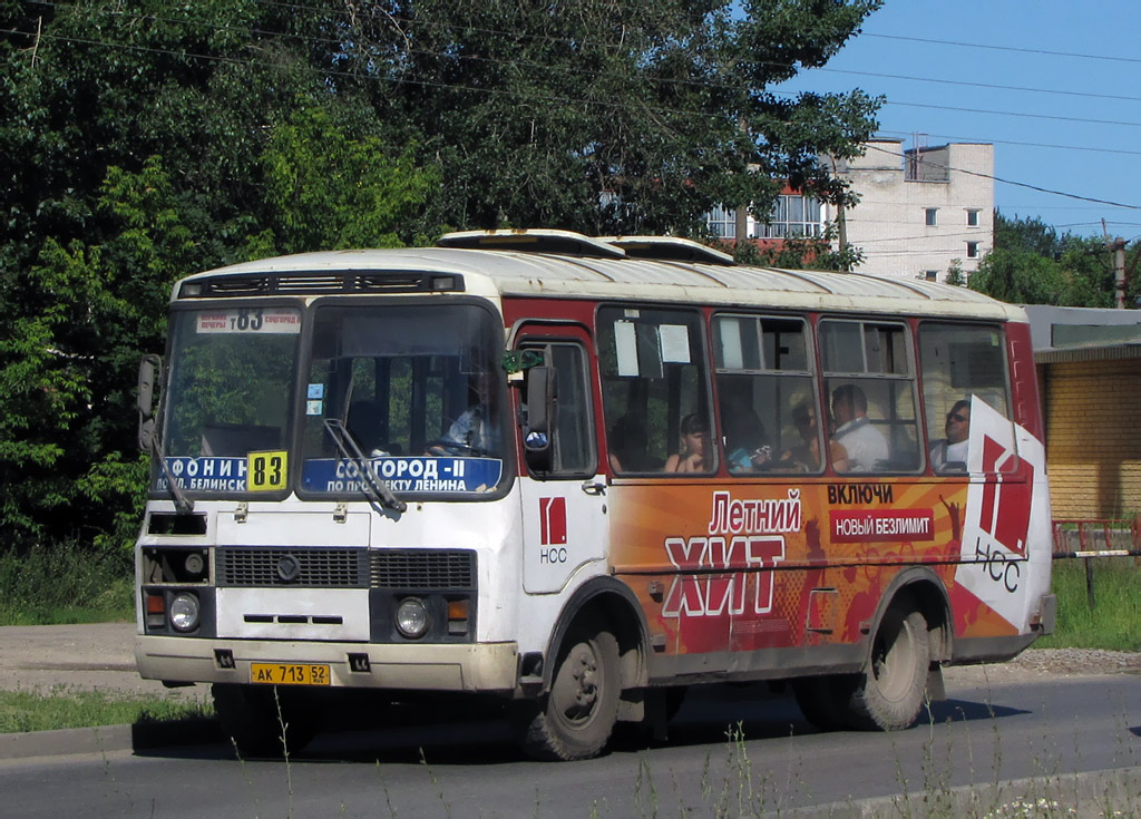 Нижегородская область, ПАЗ-32054 № АК 713 52