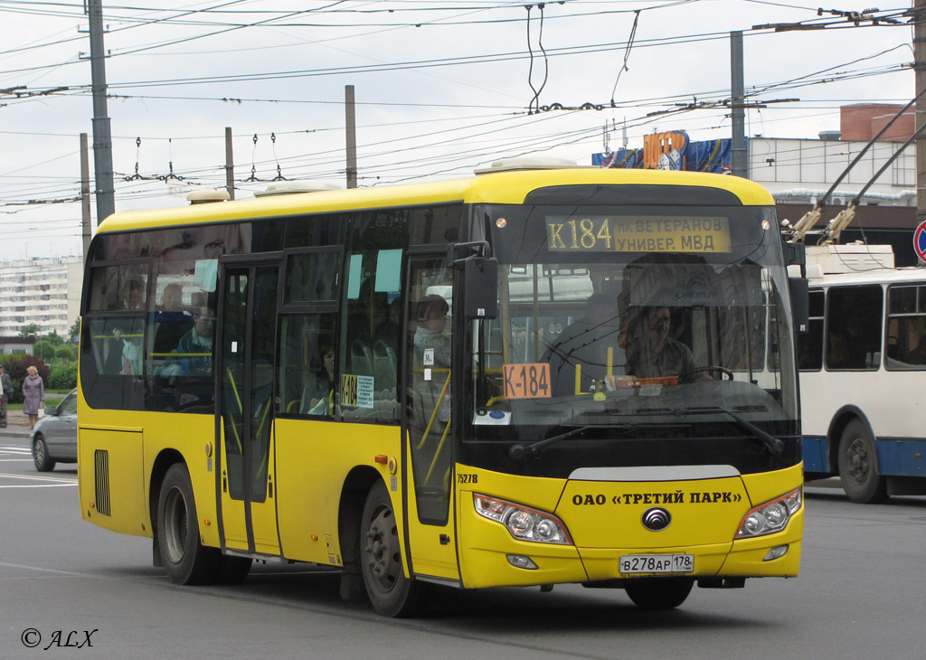 Санкт-Петербург, Yutong ZK6852HG № В 278 АР 178