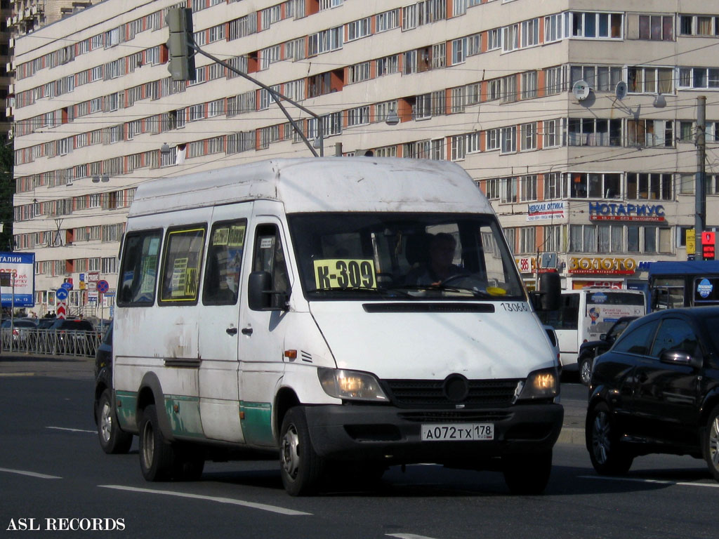 Санкт-Петербург, Mercedes-Benz Sprinter W904 408CDI № А 072 ТХ 178