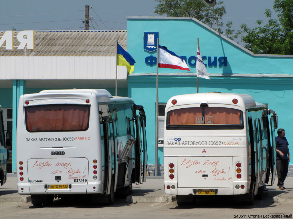 Республика Крым, Otoyol Eurobus E27.14S № AK 3289 AA; Республика Крым, TEMSA Prestij Deluxe № AK 1388 AA
