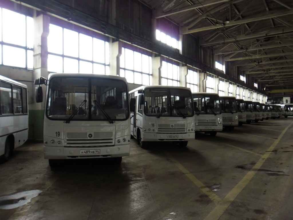 Kostroma region, PAZ-320402-03 č. 19; Kostroma region, PAZ-320402-03 č. 16; Kostroma region — Bus depots