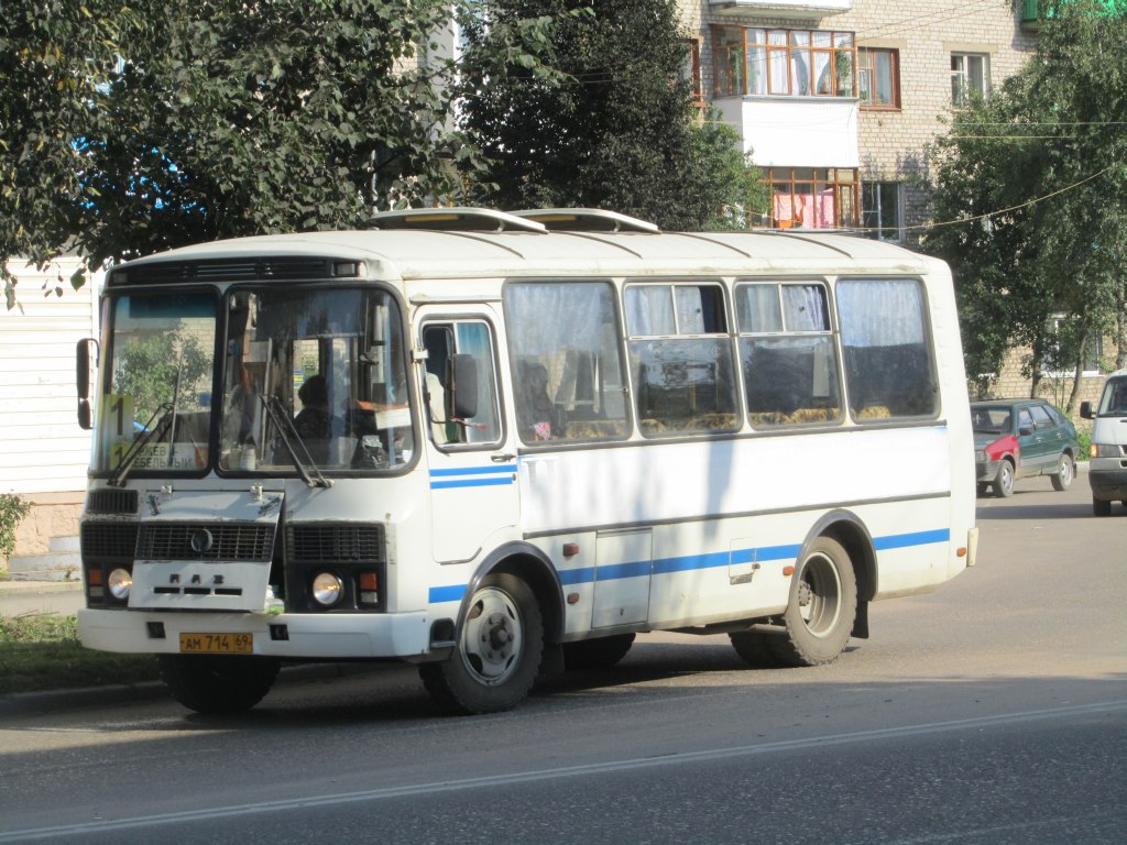 Тверская область, ПАЗ-32053 № АМ 714 69