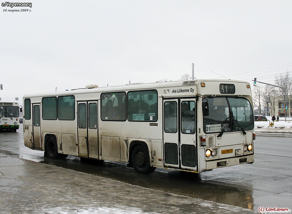 Вологодская область, Scania CN112CL № АВ 098 35