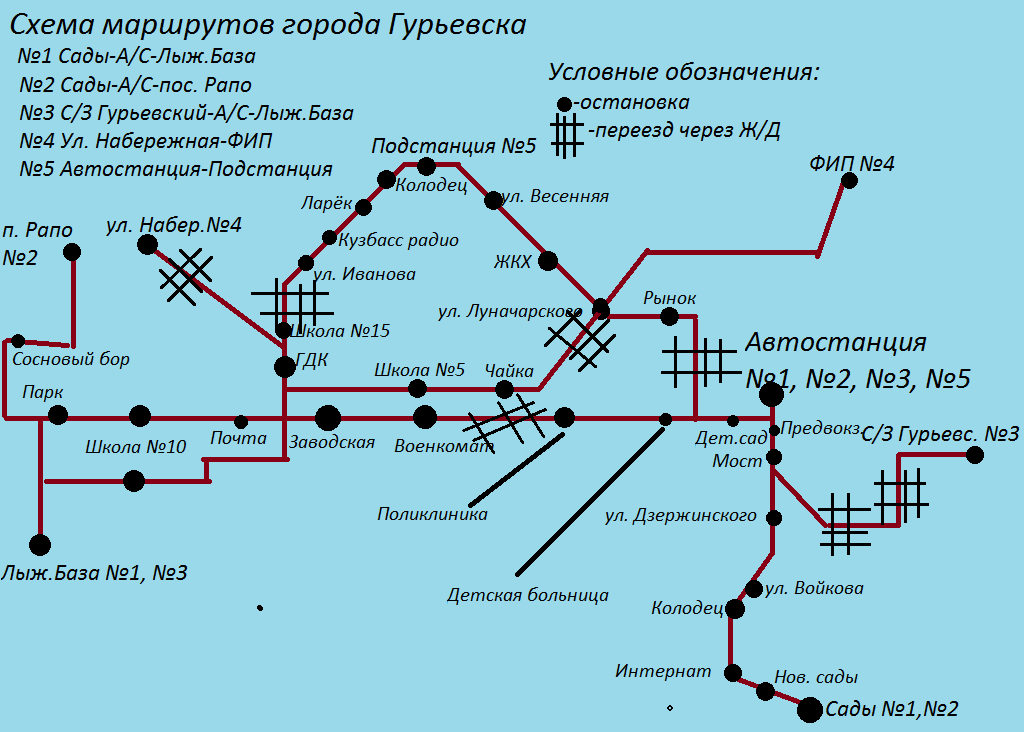 Автобусный схема транспорт