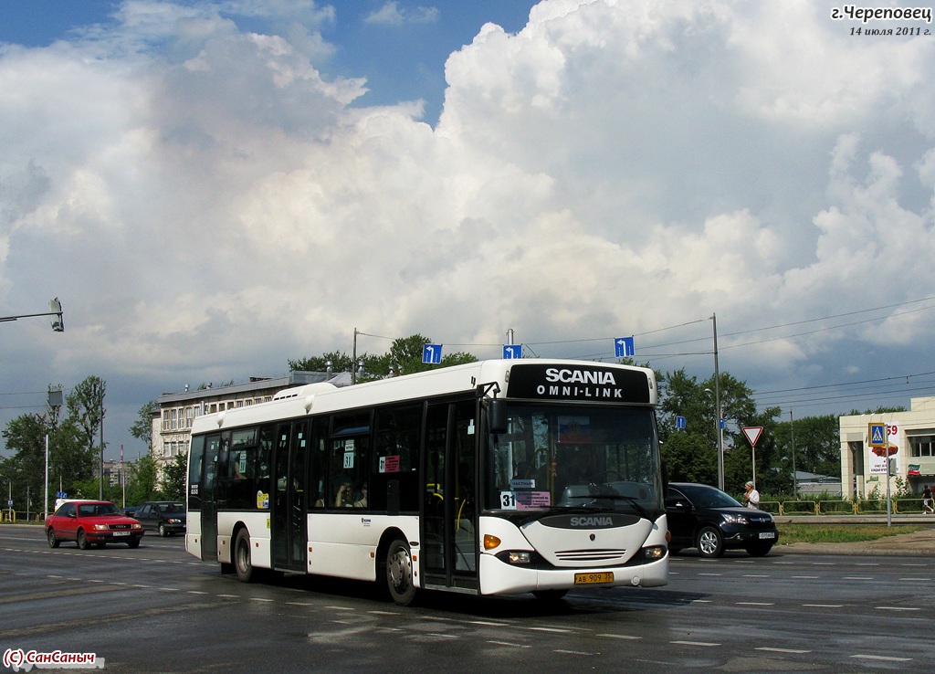 Вологодская область, Scania OmniLink I (Скания-Питер) № АВ 909 35