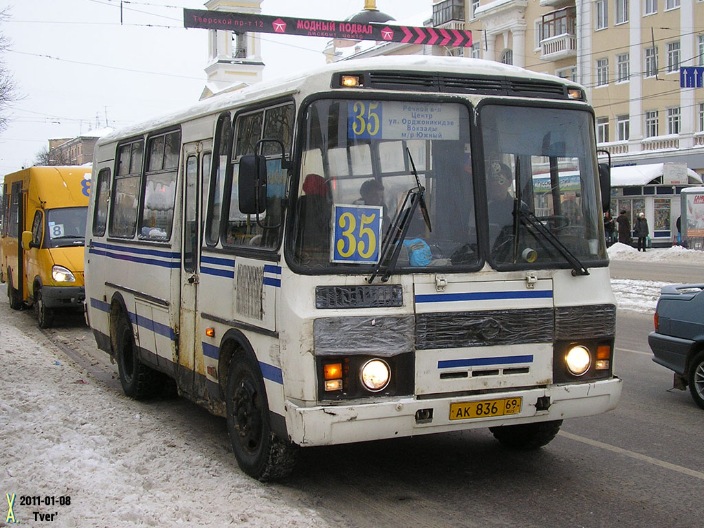 Тверская область, ПАЗ-32053 № АК 836 69